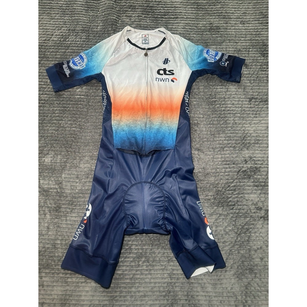 Hincapie CTS NWN Cycling Team Skinsuit Mens Small S Padded Race Speedsuit